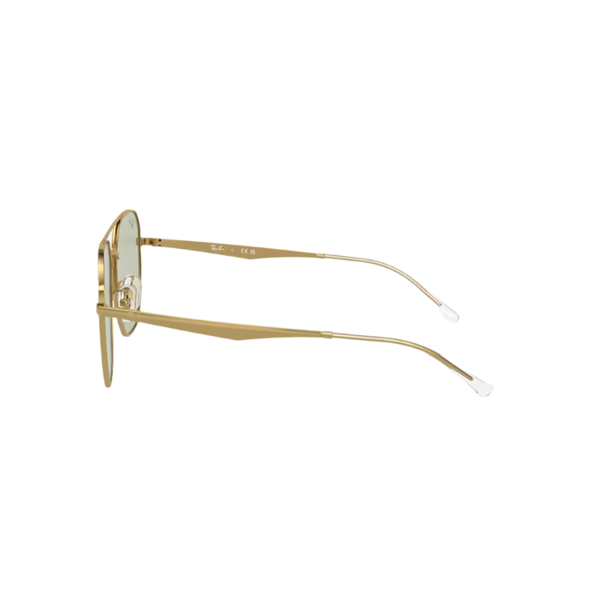 RAYBAN 3724 - Xena Optic - Frame description Frame Shape: Irregular Frame color: Polished Arista Gold Frame material: Metal Temple color: Arista Gold Lens information Lens color: Light Green Treatment: Solid Color Product dimensions Hinge to hinge: 143mm Lens height: 52.6mm Bridge width: 59 18mm Temple Length: 145mm Fitting Fitting: Wide Geofit: Low Bridge Fit - Sunglasses Ray Ban 