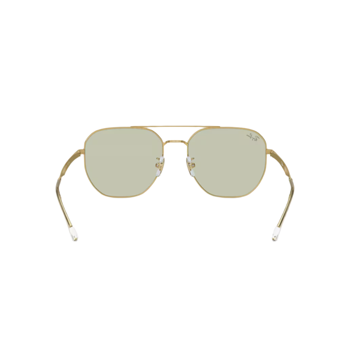 RAYBAN 3724 - Xena Optic - Frame description Frame Shape: Irregular Frame color: Polished Arista Gold Frame material: Metal Temple color: Arista Gold Lens information Lens color: Light Green Treatment: Solid Color Product dimensions Hinge to hinge: 143mm Lens height: 52.6mm Bridge width: 59 18mm Temple Length: 145mm Fitting Fitting: Wide Geofit: Low Bridge Fit - Sunglasses Ray Ban 