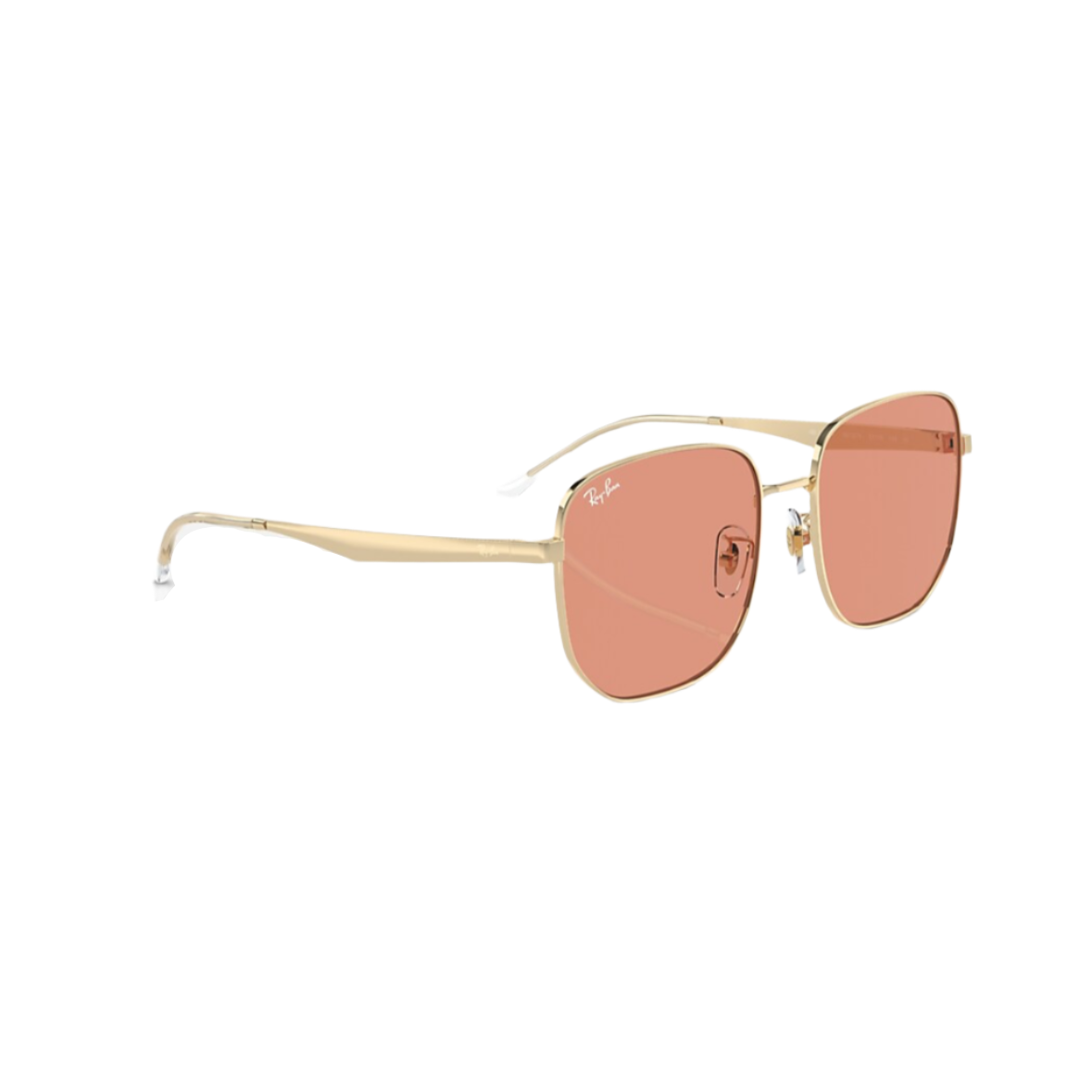 RAYBAN 3713 - Xena Optic - Frame description Frame Shape: Irregular Frame color: Polished Pale Gold Frame material: Metal Temple color: Pale Gold Lens information Lens color: Light Orange Treatment: Solid Color Product dimensions Hinge to hinge: 139mm Lens height: 51.7mm Bridge width: 57 18mm Temple Length: 145mm Fitting Fitting: Wide Geofit: Low Bridge Fit - Sunglasses Ray Ban 