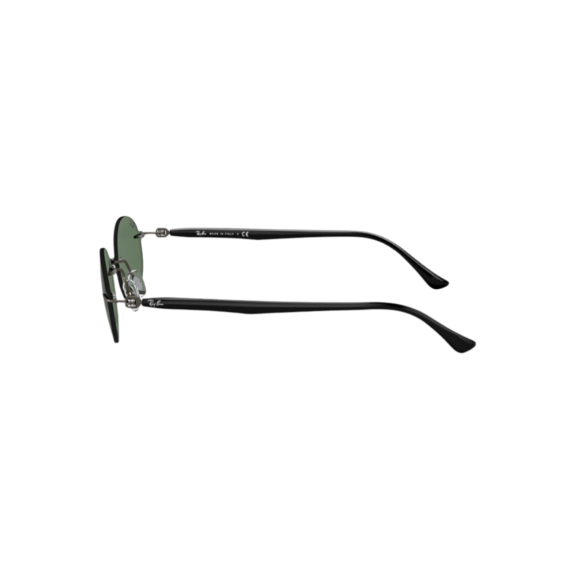 RAYBAN 8060 - Xena Optic - Frame description Frame Shape: Oval Frame color: Matte Gunmetal Frame material: Titanium Temple color: Gunmetal Lens information Lens color: Green Treatment: Solid Color Product dimensions Hinge to hinge: 133mm Lens height: 37.5mm Bridge width: 54 15mm Temple Length: 140mm Fitting Fitting: Narrow Geofit: High Bridge Fit - Sunglasses Ray Ban 