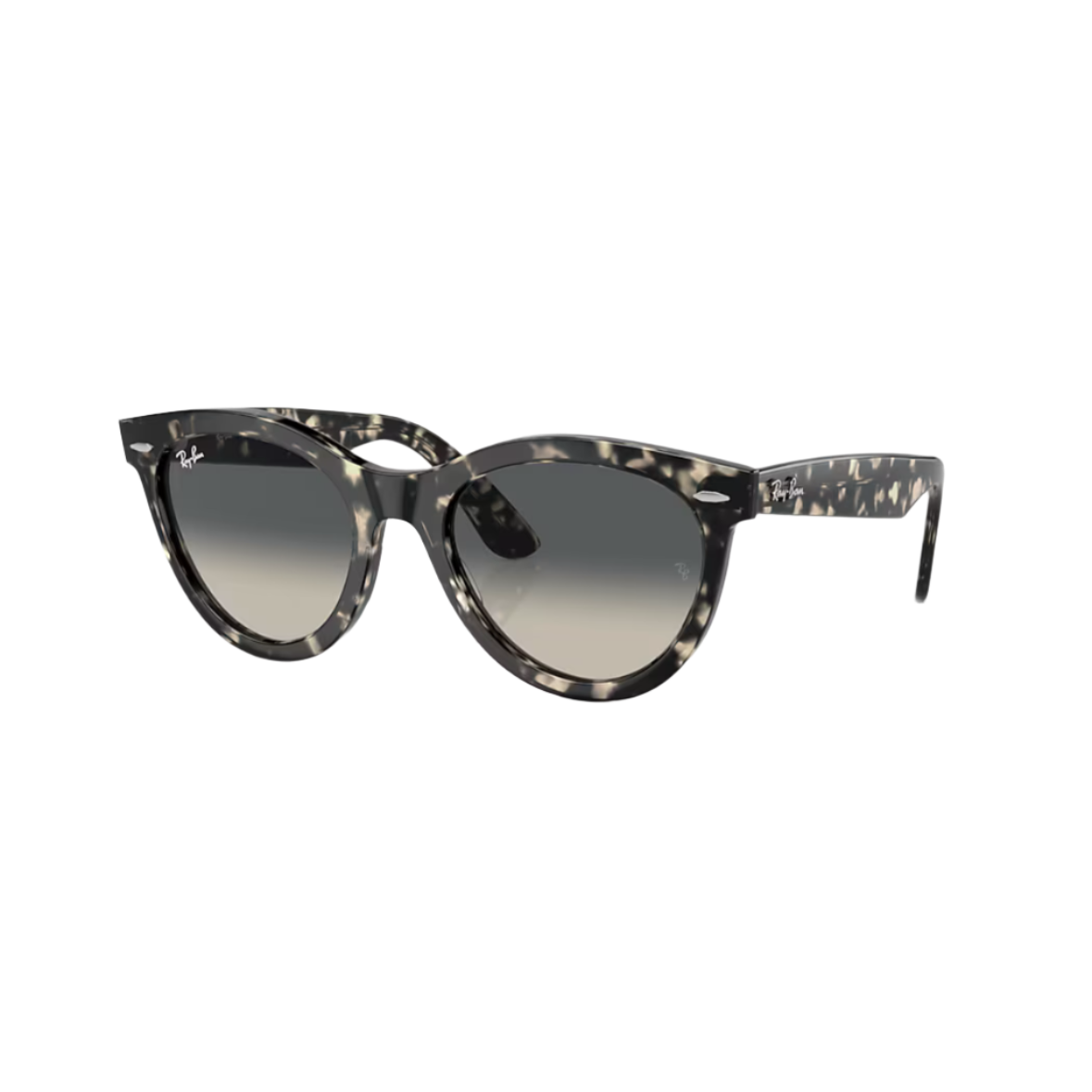 RAY BAN 2241 - Xena Optic - Frame description Frame Shape: Round Frame color: Polished Grey Havana Frame material: Propionate Temple color: Grey Havana Lens information Lens color: Grey Treatment: Gradient Product dimensions Hinge to hinge: 133mm Lens height: 44.3mm Bridge width: 51 21mm Temple Length: 150mm Fitting Fitting: Wide Geofit: High Bridge Fit - Sunglasses Ray Ban 