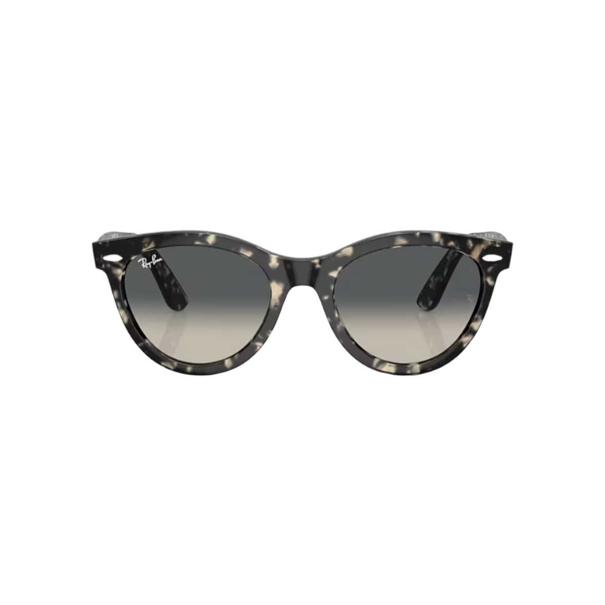 RAY BAN 2241 - Xena Optic - Frame description Frame Shape: Round Frame color: Polished Grey Havana Frame material: Propionate Temple color: Grey Havana Lens information Lens color: Grey Treatment: Gradient Product dimensions Hinge to hinge: 133mm Lens height: 44.3mm Bridge width: 51 21mm Temple Length: 150mm Fitting Fitting: Wide Geofit: High Bridge Fit - Sunglasses Ray Ban 