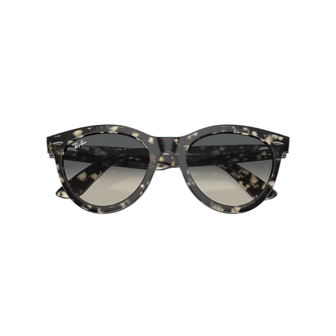 RAY BAN 2241 - Xena Optic - Frame description Frame Shape: Round Frame color: Polished Grey Havana Frame material: Propionate Temple color: Grey Havana Lens information Lens color: Grey Treatment: Gradient Product dimensions Hinge to hinge: 133mm Lens height: 44.3mm Bridge width: 51 21mm Temple Length: 150mm Fitting Fitting: Wide Geofit: High Bridge Fit - Sunglasses Ray Ban 