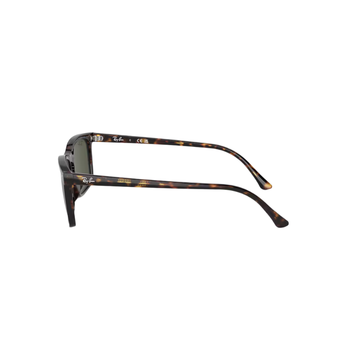 RAY BAN 4435 - Xena Optic - Frame description Frame shape: Rectangle Frame color: Polished Havana Frame material: Propionate Temple color: Havana Lens information Lens color: Green Treatment: Solid color Product dimensions Hinge to hinge: 131mm Lens height: 37.1mm Bridge width: 56 18mm Temple Length: 145mm Fitting Fitting: Regular Geofit: High Bridge Fit - Sunglasses Ray Ban 